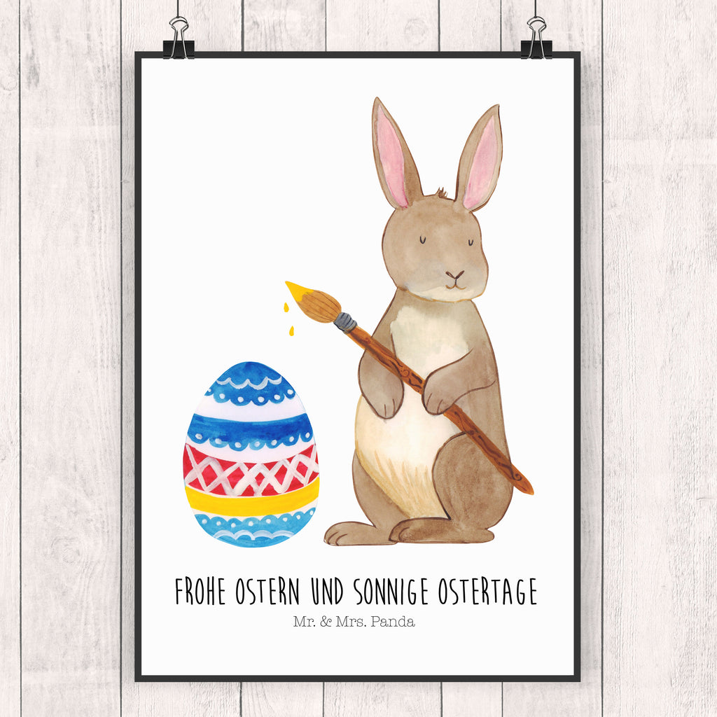 Poster Hase Eiermalen Poster, Wandposter, Bild, Wanddeko, Küchenposter, Kinderposter, Wanddeko Bild, Raumdekoration, Wanddekoration, Handgemaltes Poster, Mr. & Mrs. Panda Poster, Designposter, Kunstdruck, Posterdruck, Ostern, Osterhase, Ostergeschenke, Osternest, Osterdeko, Geschenk zu Ostern, Frohe Ostern, Ostergrüße, Osterblume, Osterei, bemalte Ostereier, Hase, Kaninchen, Eiermalen