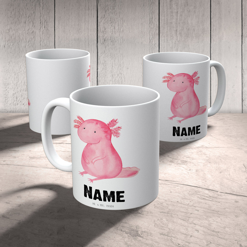 Personalisierte Tasse Axolotl Personalisierte Tasse, Namenstasse, Wunschname, Personalisiert, Tasse, Namen, Drucken, Tasse mit Namen, Axolotl, Molch, Axolot, vergnügt, fröhlich, zufrieden, Lebensstil, Weisheit, Lebensweisheit, Liebe, Freundin