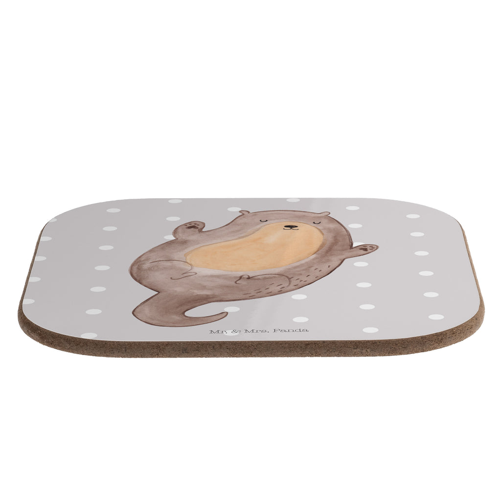 Quadratische Untersetzer Otter Umarmen