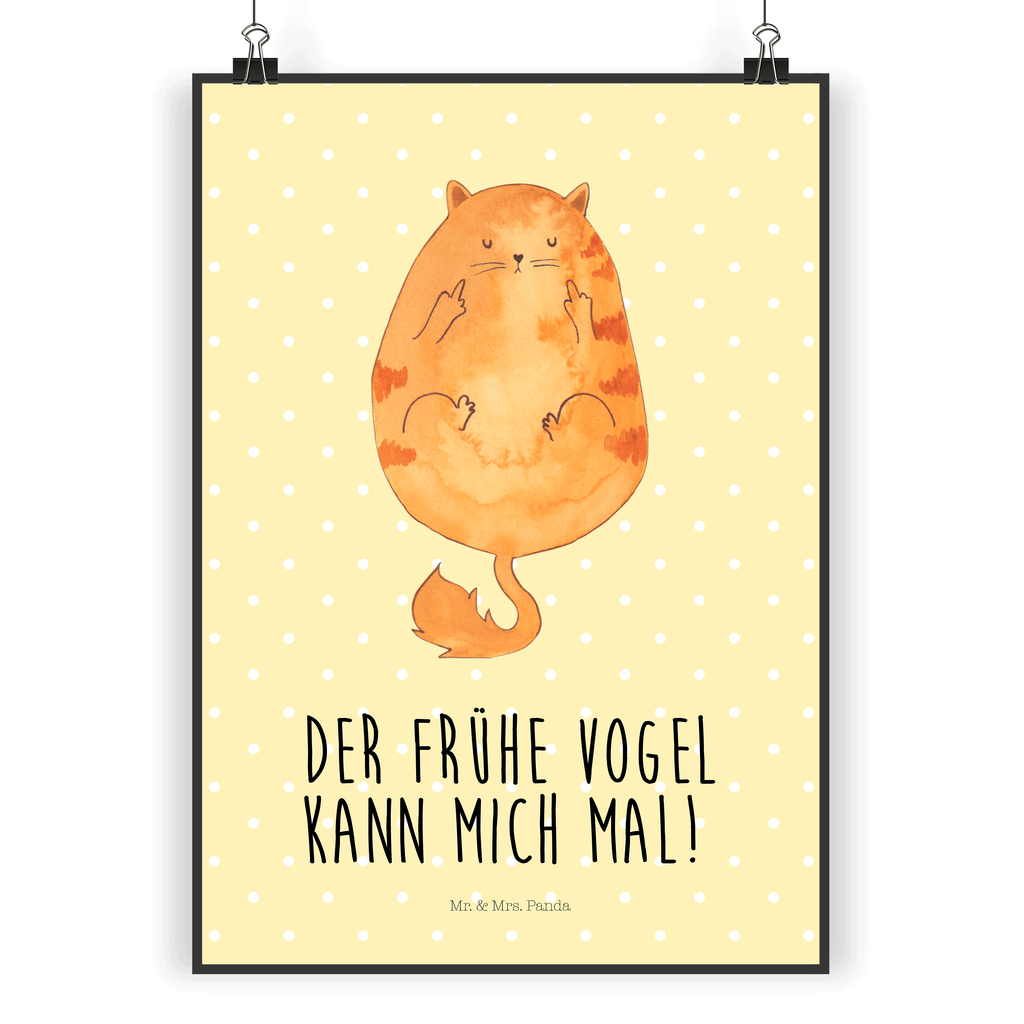 Poster Katze Frühaufsteher Der frühe Vogel kann mich mal, Morgenmuffel, Frühaufsteher, Kaffee, Katzen, Katze, Kater, Mietze Poster, Wandposter, Bild, Wanddeko, Küchenposter, Kinderposter, Wanddeko Bild, Raumdekoration, Wanddekoration, Handgemaltes Poster, Mr. & Mrs. Panda Poster, Designposter, Kunstdruck, Posterdruck  Katze, Katzenmotiv, Katzenfan, Katzendeko, Katzenfreund, Katzenliebhaber, Katzenprodukte, Katzenartikel, Katzenaccessoires, Katzensouvenirs, Katzenliebhaberprodukte, Katzenmotive