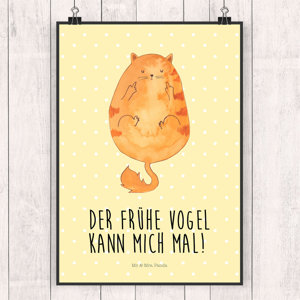 Poster Katze Frühaufsteher Der frühe Vogel kann mich mal, Morgenmuffel, Frühaufsteher, Kaffee, Katzen, Katze, Kater, Mietze Poster, Wandposter, Bild, Wanddeko, Küchenposter, Kinderposter, Wanddeko Bild, Raumdekoration, Wanddekoration, Handgemaltes Poster, Mr. & Mrs. Panda Poster, Designposter, Kunstdruck, Posterdruck  Katze, Katzenmotiv, Katzenfan, Katzendeko, Katzenfreund, Katzenliebhaber, Katzenprodukte, Katzenartikel, Katzenaccessoires, Katzensouvenirs, Katzenliebhaberprodukte, Katzenmotive