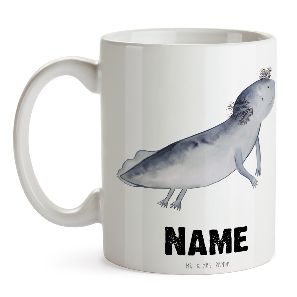 Personalisierte Tasse Axolotl schwimmt Personalisierte Tasse, Namenstasse, Wunschname, Personalisiert, Tasse, Namen, Drucken, Tasse mit Namen, Axolotl, Molch, Axolot, Schwanzlurch, Lurch, Lurche, Problem, Probleme, Lösungen, Motivation