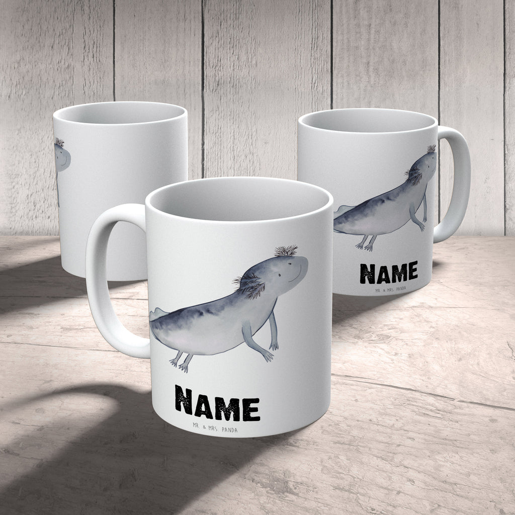 Personalisierte Tasse Axolotl schwimmt Personalisierte Tasse, Namenstasse, Wunschname, Personalisiert, Tasse, Namen, Drucken, Tasse mit Namen, Axolotl, Molch, Axolot, Schwanzlurch, Lurch, Lurche, Problem, Probleme, Lösungen, Motivation