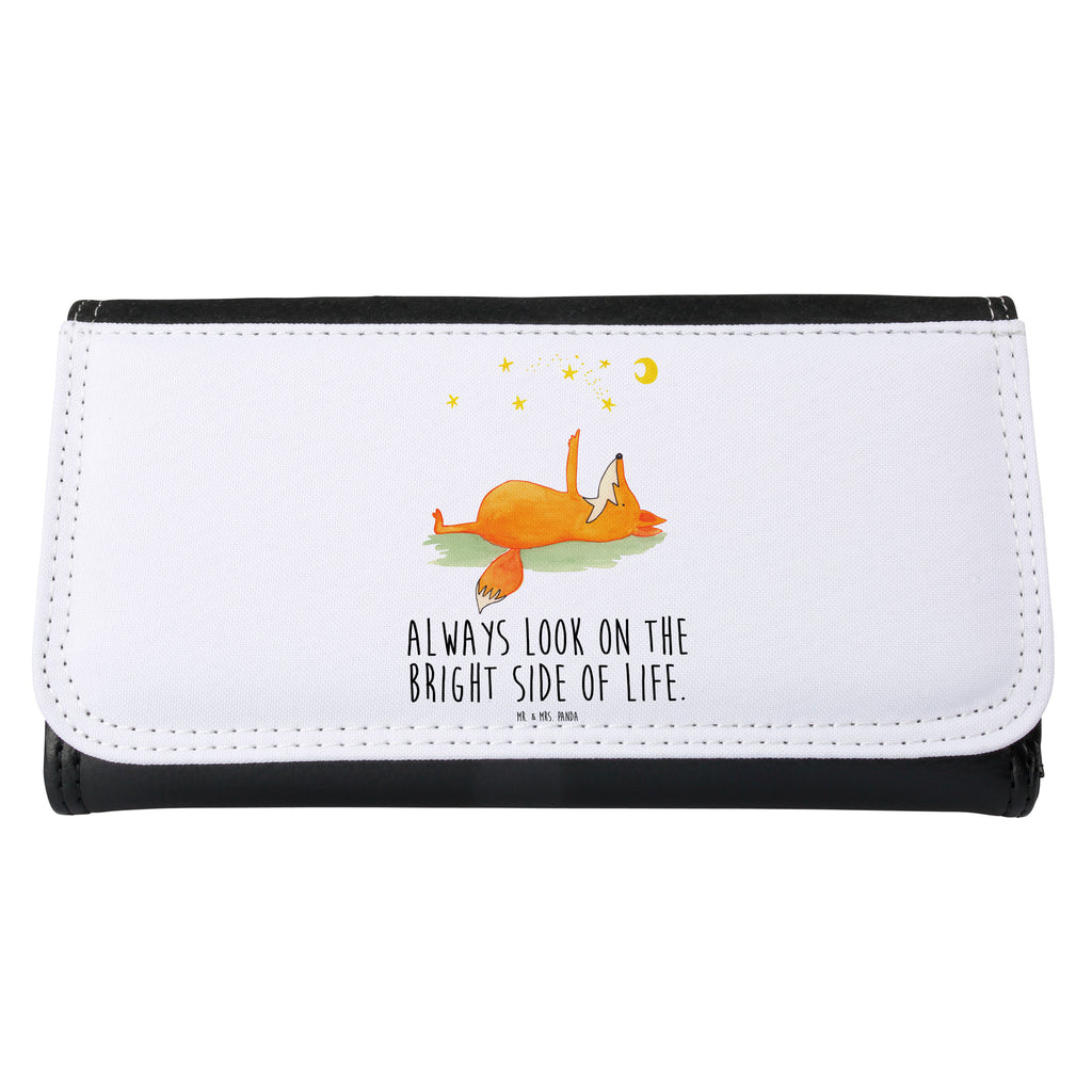 Damen Portemonnaie Fuchs Sterne Fuchs, Füchse, tröstende Worte, Spruch positiv, Spruch schön, Romantik, Always Look on the Bright Side of Life Portemonnaie, Portemonee, Geldbörse, Damen, Groß, XXL, Geldbeutel, Portemonnaies  Fuchs