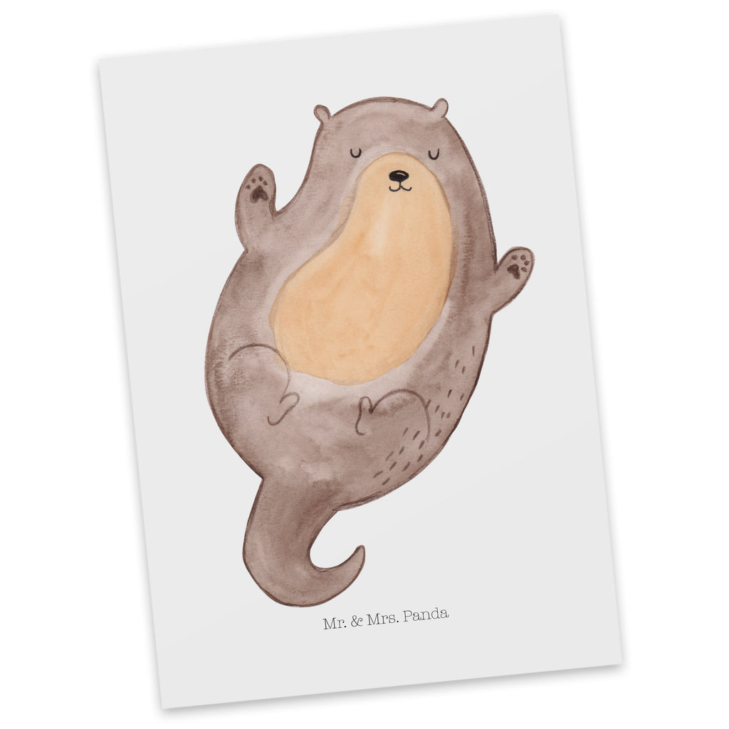 Postkarte Otter Umarmen