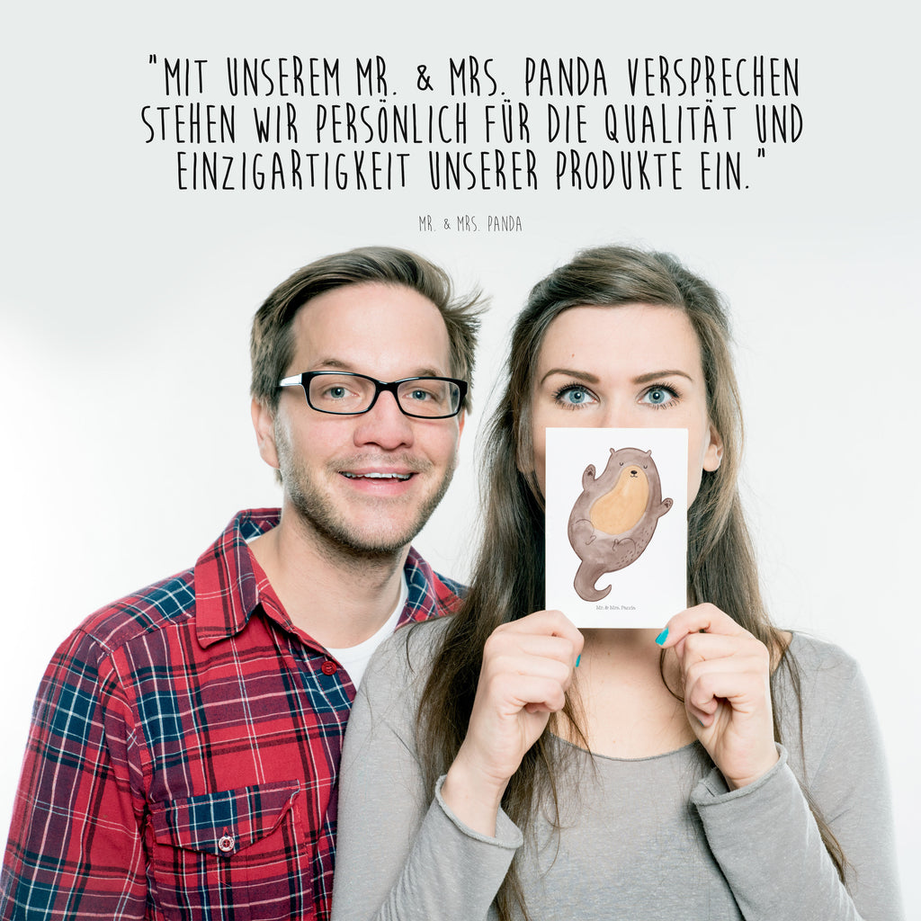 Postkarte Otter Umarmen