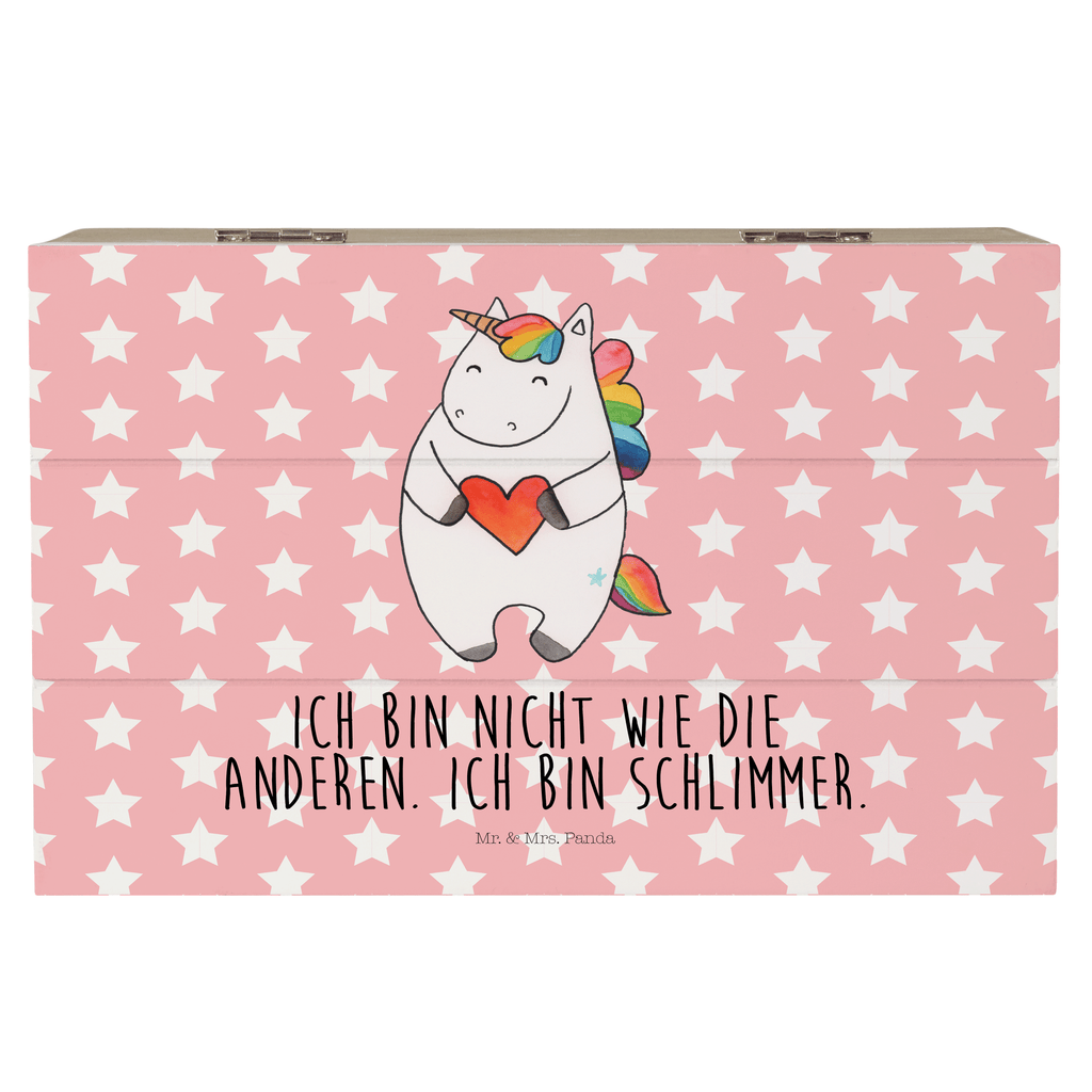 Holzkiste Einhorn Herz Einhorn, Herz, Einhörner, Unicorn, schlimm, böse, witzig, lustig, Freundin, anders, bunt Holzkiste, Kiste, Schatzkiste, Truhe, Schatulle, XXL,  Erinnerungsbox, Erinnerungskiste, Dekokiste, Aufbewahrungsbox  Einhorn, Einhörner, Einhorn Deko, Pegasus, Unicorn