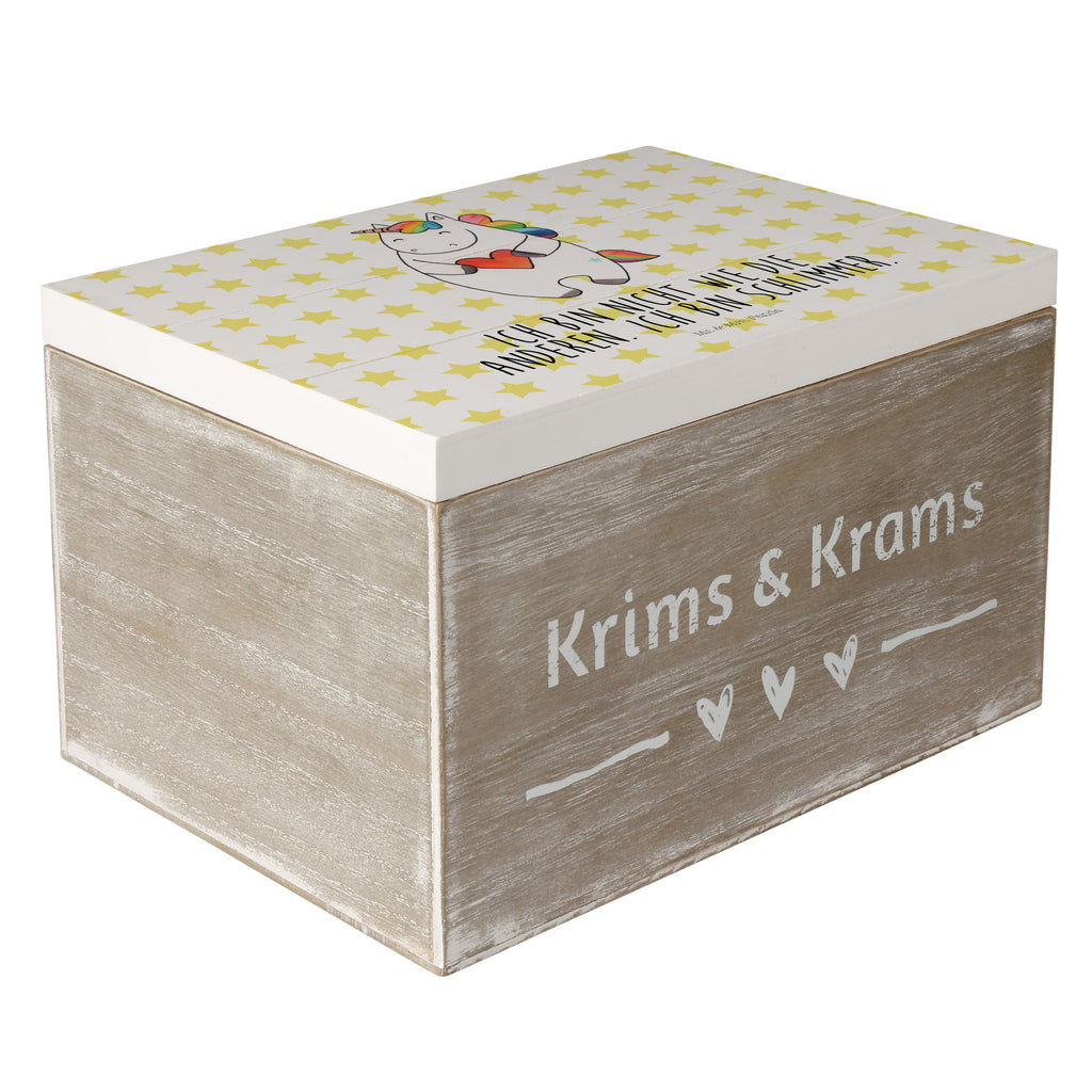 Holzkiste Einhorn Herz Einhorn, Herz, Einhörner, Unicorn, schlimm, böse, witzig, lustig, Freundin, anders, bunt Holzkiste, Kiste, Schatzkiste, Truhe, Schatulle, XXL,  Erinnerungsbox, Erinnerungskiste, Dekokiste, Aufbewahrungsbox  Einhorn, Einhörner, Einhorn Deko, Pegasus, Unicorn