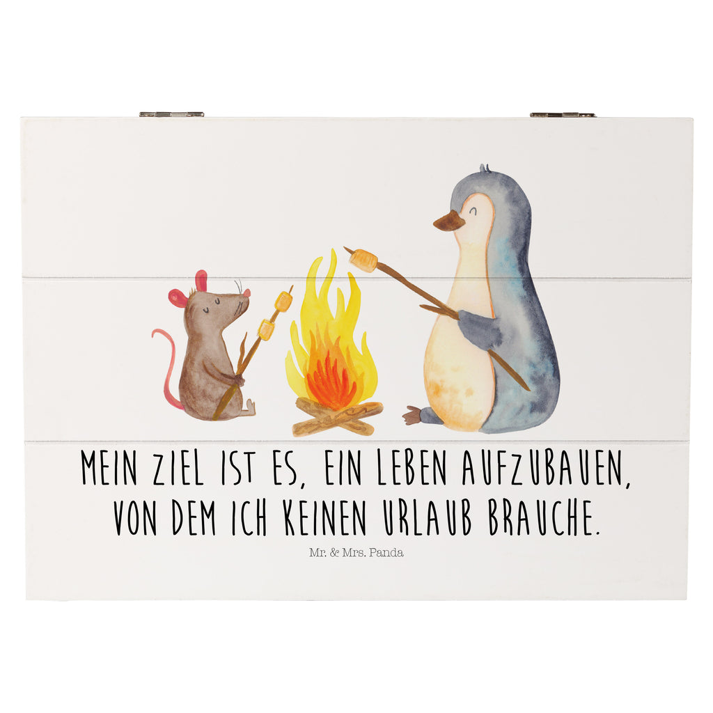 Holzkiste Pinguin Lagerfeuer Pinguin, Maus, Pinguine, Lagerfeuer, Leben, Arbeit, Job, Motivation, Büro, Büroalltag, Lebensspruch, Lebensmotivation, Neustart, Liebe, grillen, Feuer, Marshmallows Holzkiste, Kiste, Schatzkiste, Truhe, Schatulle, XXL,  Erinnerungsbox, Erinnerungskiste, Dekokiste, Aufbewahrungsbox  Pinguin