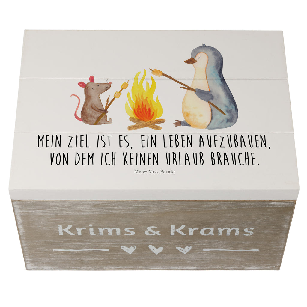 Holzkiste Pinguin Lagerfeuer Pinguin, Maus, Pinguine, Lagerfeuer, Leben, Arbeit, Job, Motivation, Büro, Büroalltag, Lebensspruch, Lebensmotivation, Neustart, Liebe, grillen, Feuer, Marshmallows Holzkiste, Kiste, Schatzkiste, Truhe, Schatulle, XXL,  Erinnerungsbox, Erinnerungskiste, Dekokiste, Aufbewahrungsbox  Pinguin