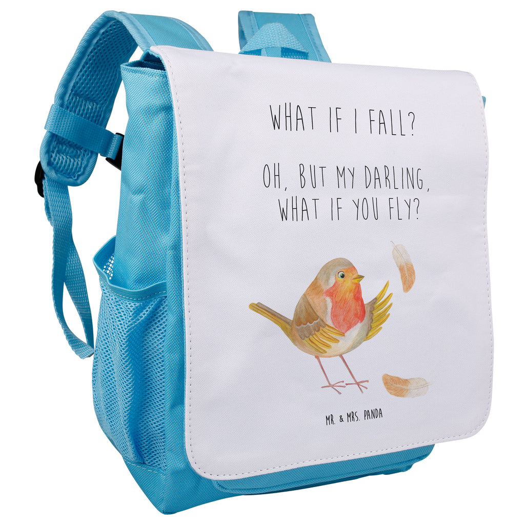 Kinderrucksack Rotkehlchen mit Federn What if i fall, Rotkehlchen, Spruch Motivation, Spruch Mut, Vogel, Motivation Sprüche, Motivationsbilder, fliegen  Kids, Rucksack, Kinderrucksack  süße Tiermotive, gute Laune, lustige Sprüche, Tiere