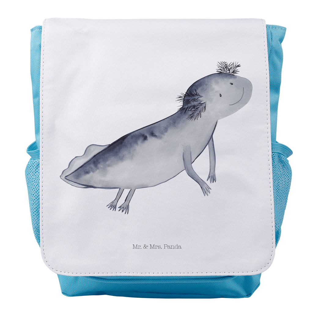 Kinderrucksack Axolotl schwimmt Axolotl, Axolot, Schwanzlurch, Lurch, Lurche, Problem, Probleme, Lösungen, Motivation,  Kids, Rucksack, Kinderrucksack  Axolotl, Molch