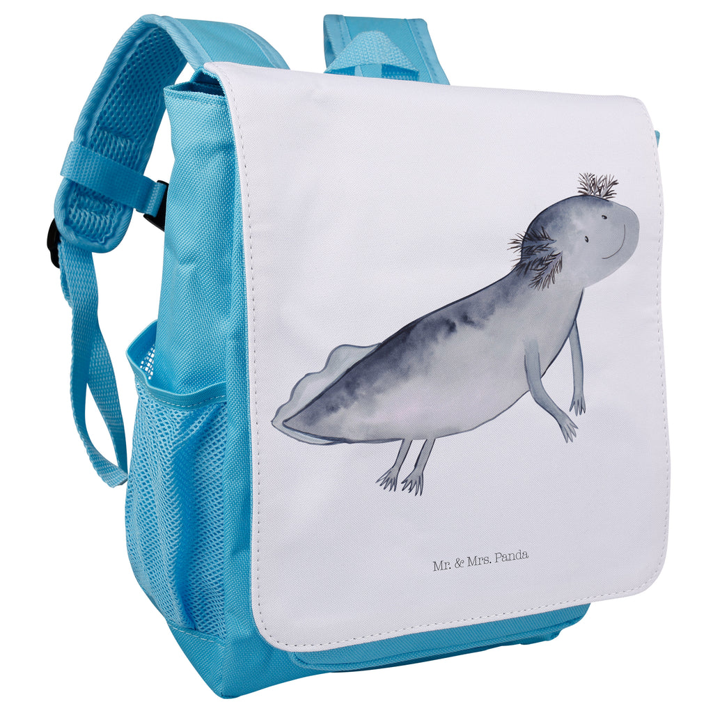Kinderrucksack Axolotl schwimmt Axolotl, Axolot, Schwanzlurch, Lurch, Lurche, Problem, Probleme, Lösungen, Motivation,  Kids, Rucksack, Kinderrucksack  Axolotl, Molch