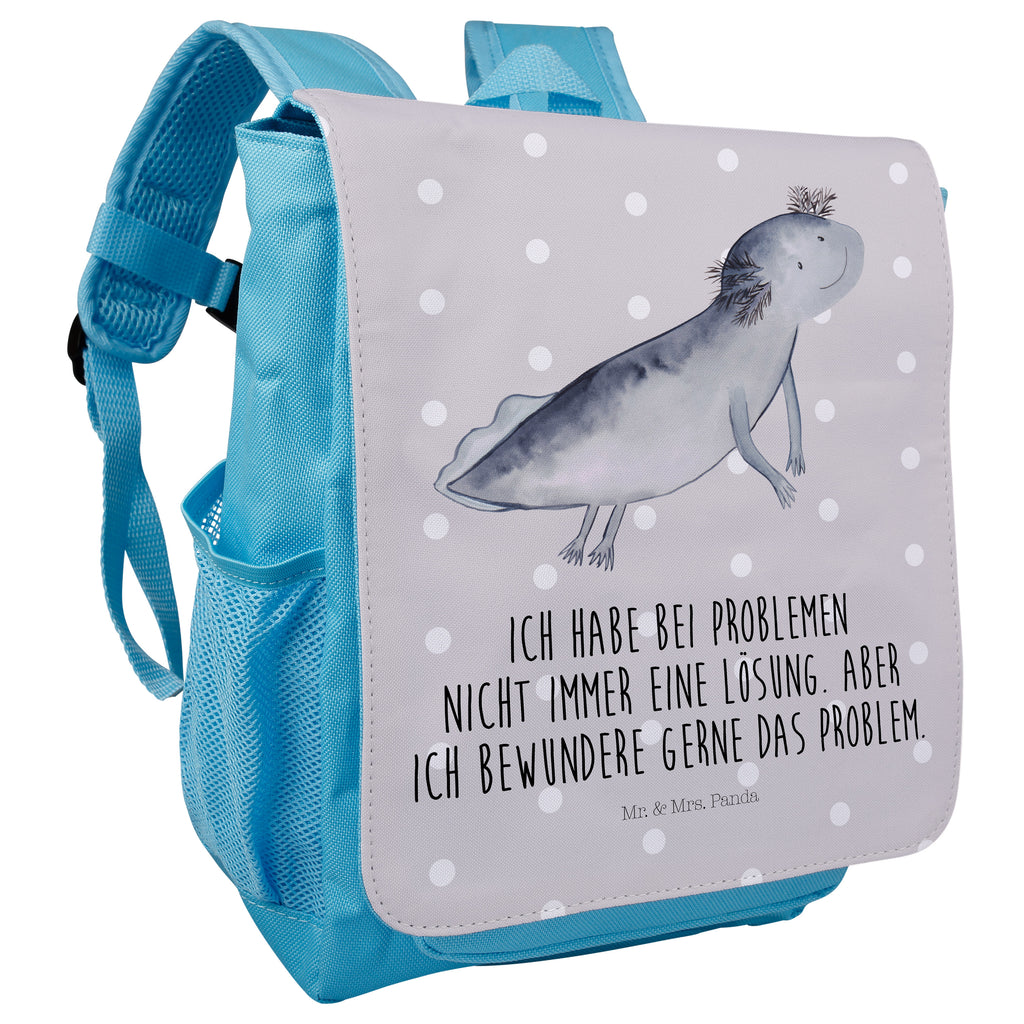 Kinderrucksack Axolotl schwimmt Axolotl, Axolot, Schwanzlurch, Lurch, Lurche, Problem, Probleme, Lösungen, Motivation,  Kids, Rucksack, Kinderrucksack  Axolotl, Molch