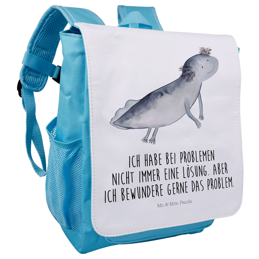 Kinderrucksack Axolotl schwimmt Axolotl, Axolot, Schwanzlurch, Lurch, Lurche, Problem, Probleme, Lösungen, Motivation,  Kids, Rucksack, Kinderrucksack  Axolotl, Molch