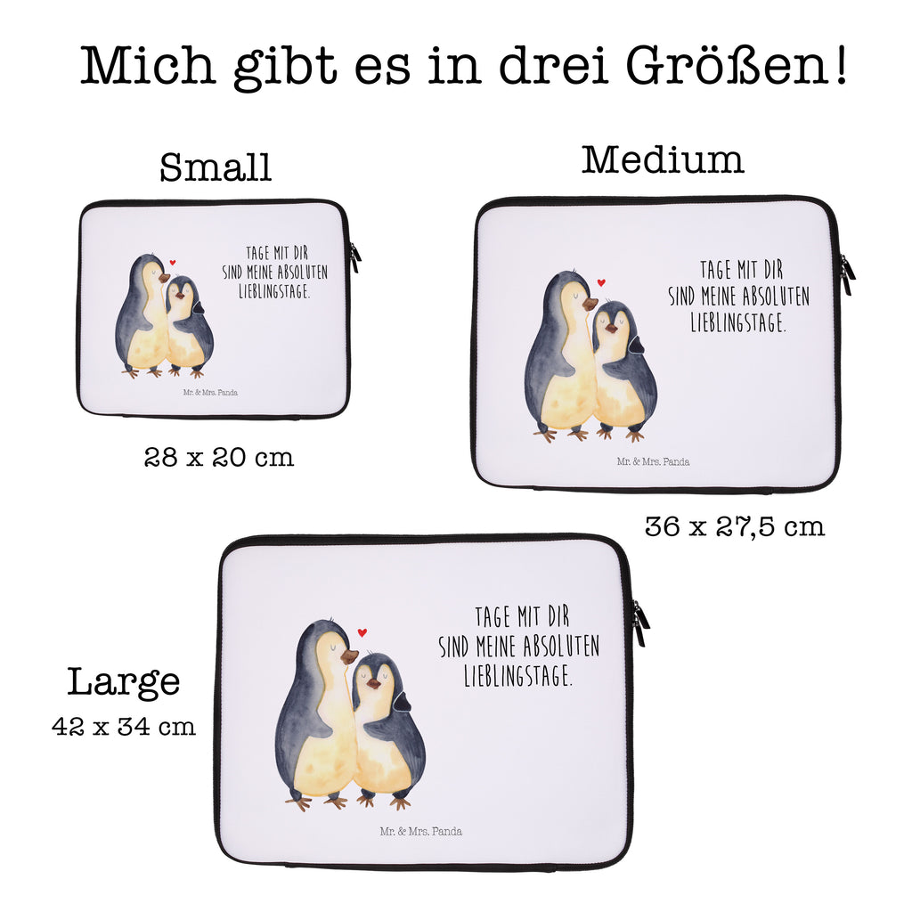 27 x 36 Notebook Tasche  Pinguin umarmend
