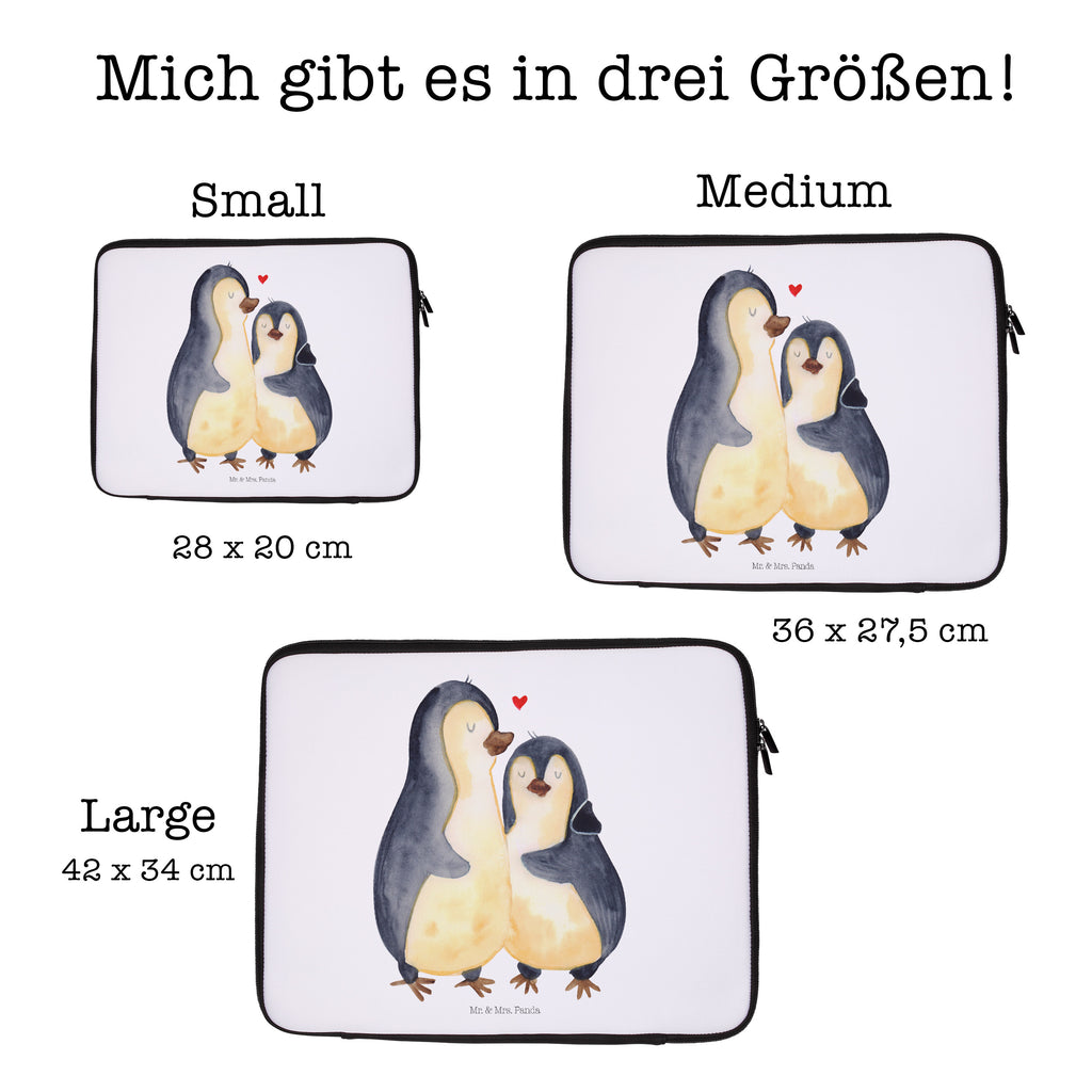 27 x 36 Notebook Tasche  Pinguin umarmend