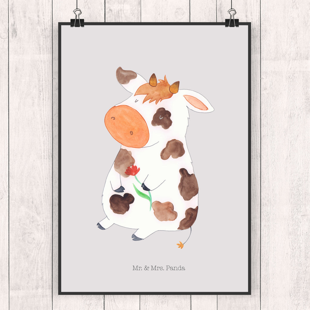 Poster Kuh Kuh, Kühe, Träume, Flausen, Spruch, Magie, Motivtion, Bauernhof, Hof, Milch, Milchkuh	 Poster, Wandposter, Bild, Wanddeko, Küchenposter, Kinderposter, Wanddeko Bild, Raumdekoration, Wanddekoration, Handgemaltes Poster, Mr. & Mrs. Panda Poster, Designposter, Kunstdruck, Posterdruck  Bauernhof, Hoftiere, Landwirt, Landwirtin