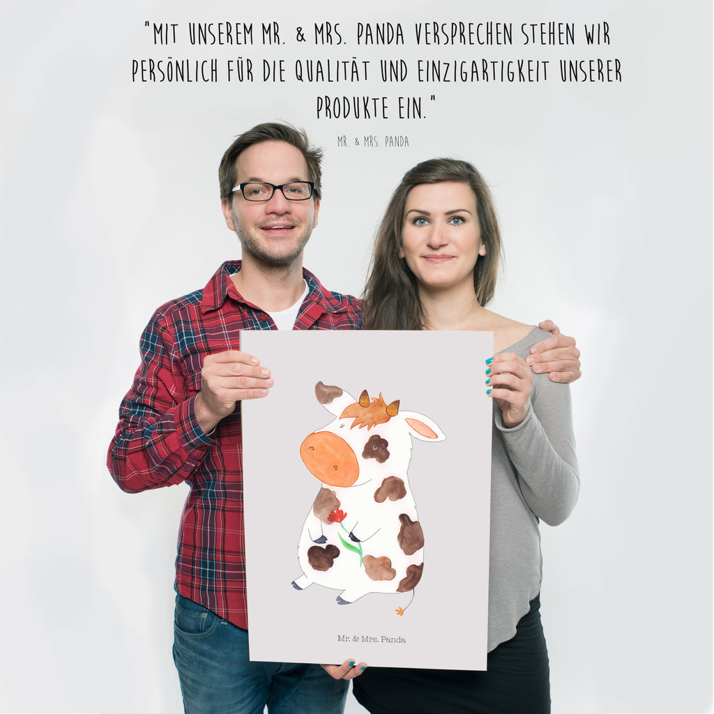 Poster Kuh Kuh, Kühe, Träume, Flausen, Spruch, Magie, Motivtion, Bauernhof, Hof, Milch, Milchkuh	 Poster, Wandposter, Bild, Wanddeko, Küchenposter, Kinderposter, Wanddeko Bild, Raumdekoration, Wanddekoration, Handgemaltes Poster, Mr. & Mrs. Panda Poster, Designposter, Kunstdruck, Posterdruck  Bauernhof, Hoftiere, Landwirt, Landwirtin