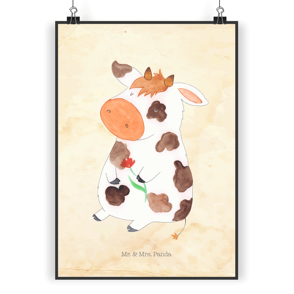 Poster Kuh Kuh, Kühe, Träume, Flausen, Spruch, Magie, Motivtion, Bauernhof, Hof, Milch, Milchkuh	 Poster, Wandposter, Bild, Wanddeko, Küchenposter, Kinderposter, Wanddeko Bild, Raumdekoration, Wanddekoration, Handgemaltes Poster, Mr. & Mrs. Panda Poster, Designposter, Kunstdruck, Posterdruck  Bauernhof, Hoftiere, Landwirt, Landwirtin