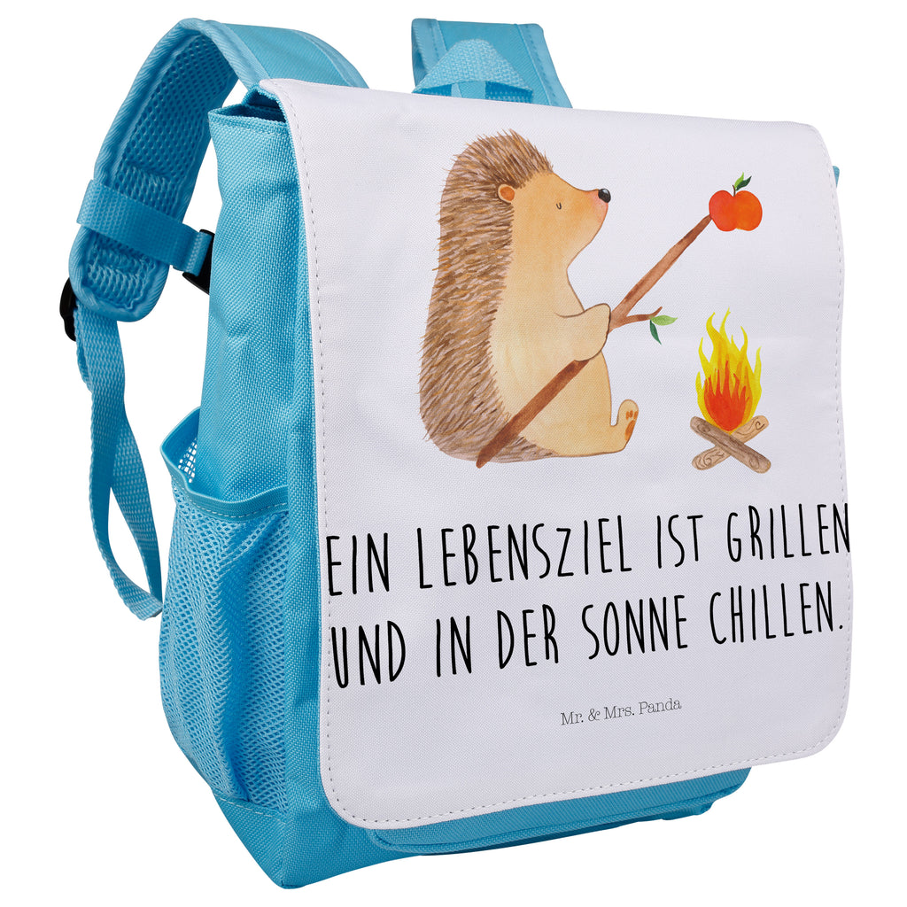 Kinderrucksack Igel grillt Igel, Grillen, Ziele, Motivation, arbeitslos, Sinn des Lebens, Spruch Kids, Rucksack, Kinderrucksack  süße Tiermotive, gute Laune, lustige Sprüche, Tiere