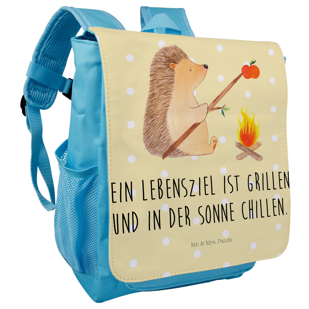 Kinderrucksack Igel grillt Igel, Grillen, Ziele, Motivation, arbeitslos, Sinn des Lebens, Spruch Kids, Rucksack, Kinderrucksack  süße Tiermotive, gute Laune, lustige Sprüche, Tiere