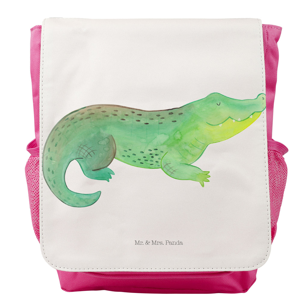 Kinderrucksack Krokodil Krokodil, Krokodile, verrückt sein, spontan sein, Abenteuerlust, Reiselust, Freundin, beste Freundin, Lieblingsmensch Kids, Rucksack, Kinderrucksack  Meerestiere, Meer, Urlaub