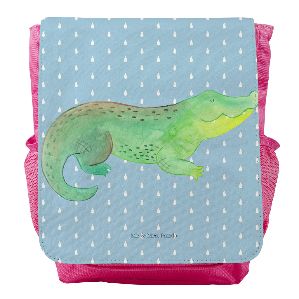Kinderrucksack Krokodil Krokodil, Krokodile, verrückt sein, spontan sein, Abenteuerlust, Reiselust, Freundin, beste Freundin, Lieblingsmensch Kids, Rucksack, Kinderrucksack  Meerestiere, Meer, Urlaub