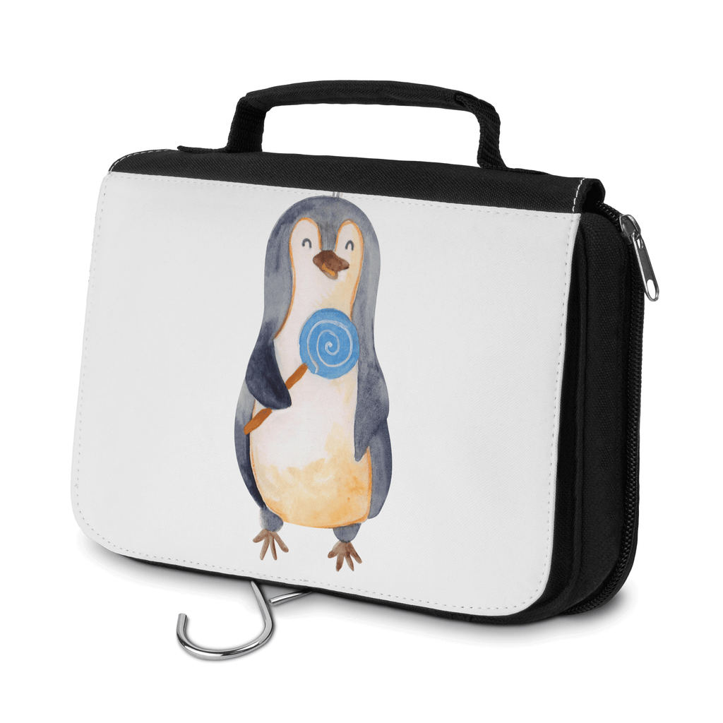 Kulturbeutel Pinguin Lolli Pinguin, Pinguine, Lolli, Süßigkeiten, Blödsinn, Spruch, Rebell, Gauner, Ganove, Rabauke Kulturbeutel, Zum Aufhängen, Waschtasche, Kosmetiktasche, Damen, Herren, Aufbewahrungstasche, Schminktasche, Kosmetikbeutel, Organizer, Kulturtasche, Schminkutensil  Pinguin
