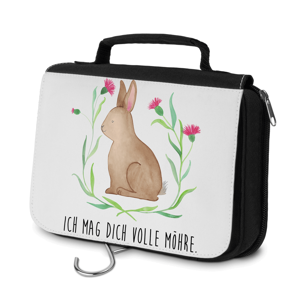 Kulturbeutel Hase sitzend Kulturbeutel, Zum Aufhängen, Waschtasche, Kosmetiktasche, Damen, Herren, Aufbewahrungstasche, Schminktasche, Kosmetikbeutel, Organizer, Kulturtasche, Schminkutensil, Ostern, Osterhase, Ostergeschenke, Osternest, Osterdeko, Geschenk zu Ostern, Frohe Ostern, Ostergrüße, Osterblume, Liebe, Grüße, Hase, Kaninchen