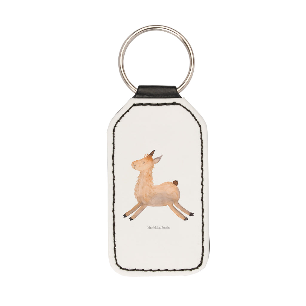 Rechteckig Schlüsselanhänger Lama springend Schlüsselanhänger, Anhänger, Taschenanhänger, Glücksbringer, Schutzengel, Lama, Alpaka, Lamas, Lieblingstag, Happy day, fröhlich, Glück, Freundin, Liebeskummer, Neustart, guten Morgen, Start, Prüfung, Abitur