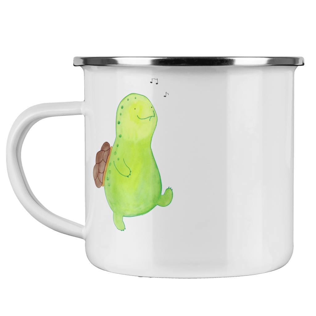 Camping Emaille Tasse Schildkröte pfeift Schildkröte, Schildi, Schildkröten, fröhlich, Glück, Motivation, Lebensfreude, Depression, Trennung, Neuanfang Campingtasse, Trinkbecher, Metalltasse, Outdoor Tasse, Emaille Trinkbecher, Blechtasse Outdoor, Emaille Campingbecher, Edelstahl Trinkbecher, Metalltasse für Camping, Kaffee Blechtasse, Camping Tasse Metall  Schildkröte