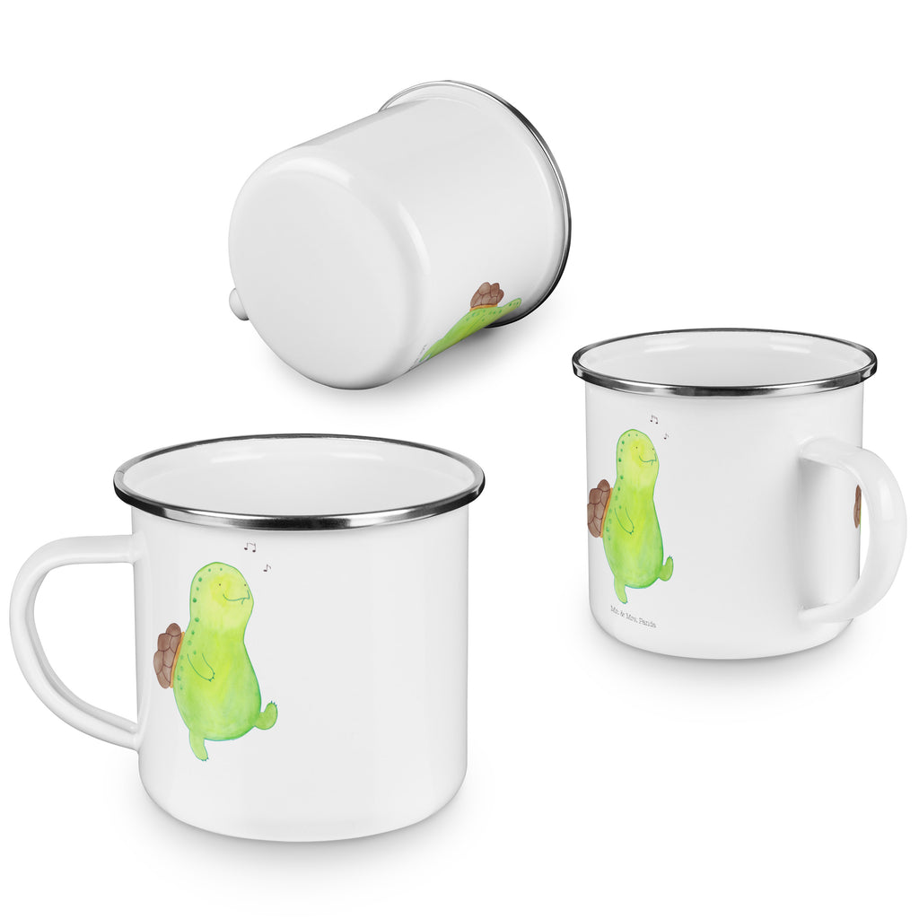 Camping Emaille Tasse Schildkröte pfeift Schildkröte, Schildi, Schildkröten, fröhlich, Glück, Motivation, Lebensfreude, Depression, Trennung, Neuanfang Campingtasse, Trinkbecher, Metalltasse, Outdoor Tasse, Emaille Trinkbecher, Blechtasse Outdoor, Emaille Campingbecher, Edelstahl Trinkbecher, Metalltasse für Camping, Kaffee Blechtasse, Camping Tasse Metall  Schildkröte