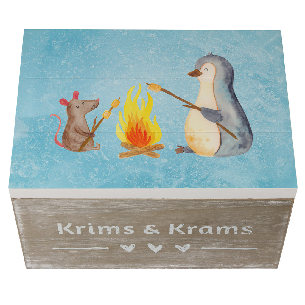 Holzkiste Pinguin Lagerfeuer Pinguin, Maus, Pinguine, Lagerfeuer, Leben, Arbeit, Job, Motivation, Büro, Büroalltag, Lebensspruch, Lebensmotivation, Neustart, Liebe, grillen, Feuer, Marshmallows Holzkiste, Kiste, Schatzkiste, Truhe, Schatulle, XXL,  Erinnerungsbox, Erinnerungskiste, Dekokiste, Aufbewahrungsbox  Pinguin