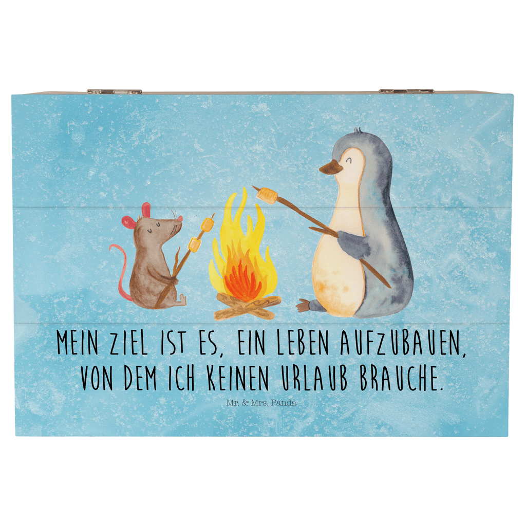 Holzkiste Pinguin Lagerfeuer Pinguin, Maus, Pinguine, Lagerfeuer, Leben, Arbeit, Job, Motivation, Büro, Büroalltag, Lebensspruch, Lebensmotivation, Neustart, Liebe, grillen, Feuer, Marshmallows Holzkiste, Kiste, Schatzkiste, Truhe, Schatulle, XXL,  Erinnerungsbox, Erinnerungskiste, Dekokiste, Aufbewahrungsbox  Pinguin