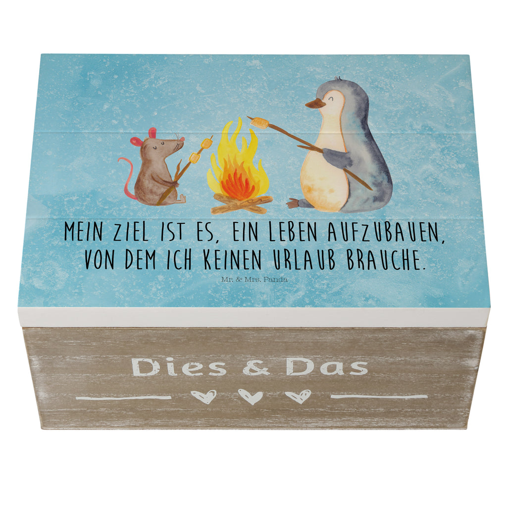 Holzkiste Pinguin Lagerfeuer Pinguin, Maus, Pinguine, Lagerfeuer, Leben, Arbeit, Job, Motivation, Büro, Büroalltag, Lebensspruch, Lebensmotivation, Neustart, Liebe, grillen, Feuer, Marshmallows Holzkiste, Kiste, Schatzkiste, Truhe, Schatulle, XXL,  Erinnerungsbox, Erinnerungskiste, Dekokiste, Aufbewahrungsbox  Pinguin