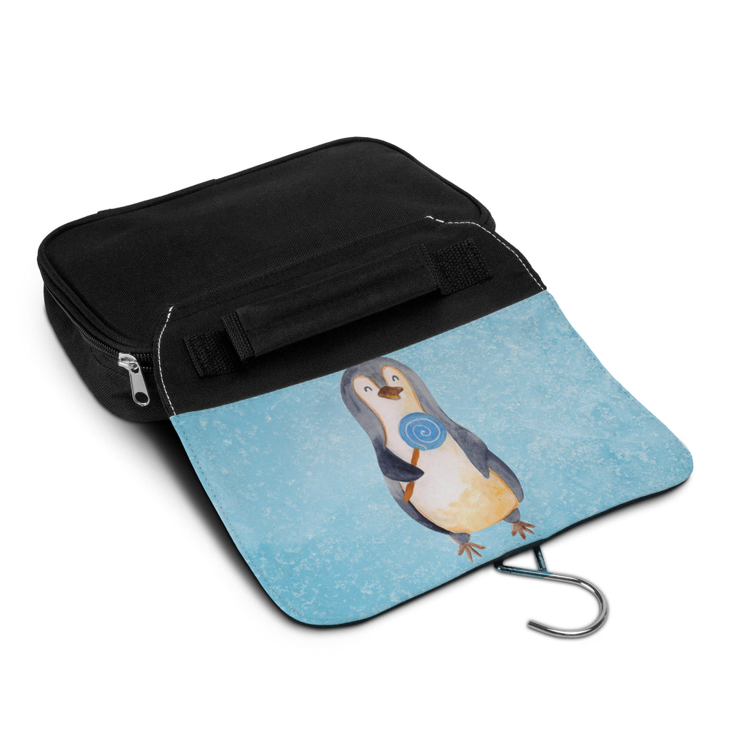 Kulturbeutel Pinguin Lolli Pinguin, Pinguine, Lolli, Süßigkeiten, Blödsinn, Spruch, Rebell, Gauner, Ganove, Rabauke Kulturbeutel, Zum Aufhängen, Waschtasche, Kosmetiktasche, Damen, Herren, Aufbewahrungstasche, Schminktasche, Kosmetikbeutel, Organizer, Kulturtasche, Schminkutensil  Pinguin