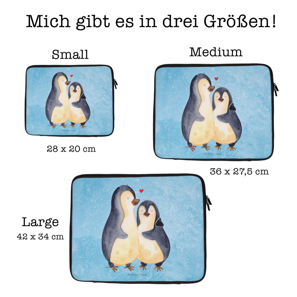 27 x 36 Notebook Tasche  Pinguin umarmend