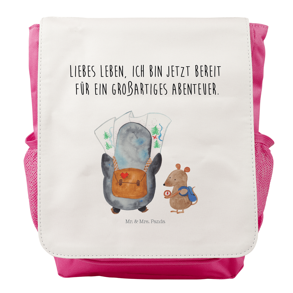 Kinderrucksack Pinguin & Maus Wanderer Pinguin, Pinguine, Abenteurer, Abenteuer, Roadtrip, Ausflug, Wanderlust, wandern Kids, Rucksack, Kinderrucksack  Pinguin