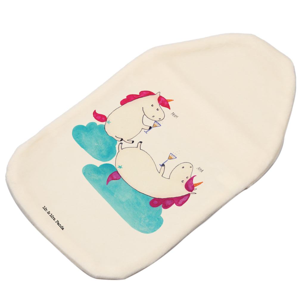 Wärmflasche Einhörner Sekt