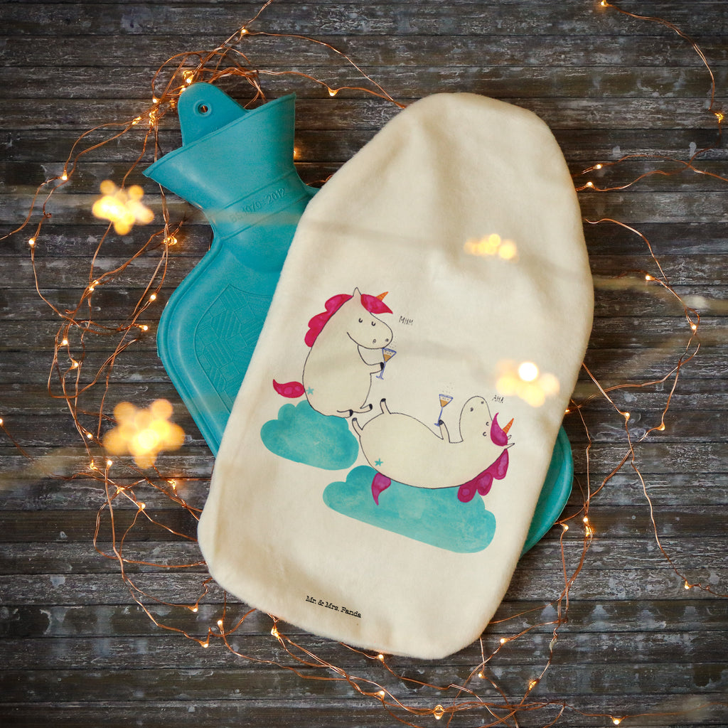 Wärmflasche Einhörner Sekt