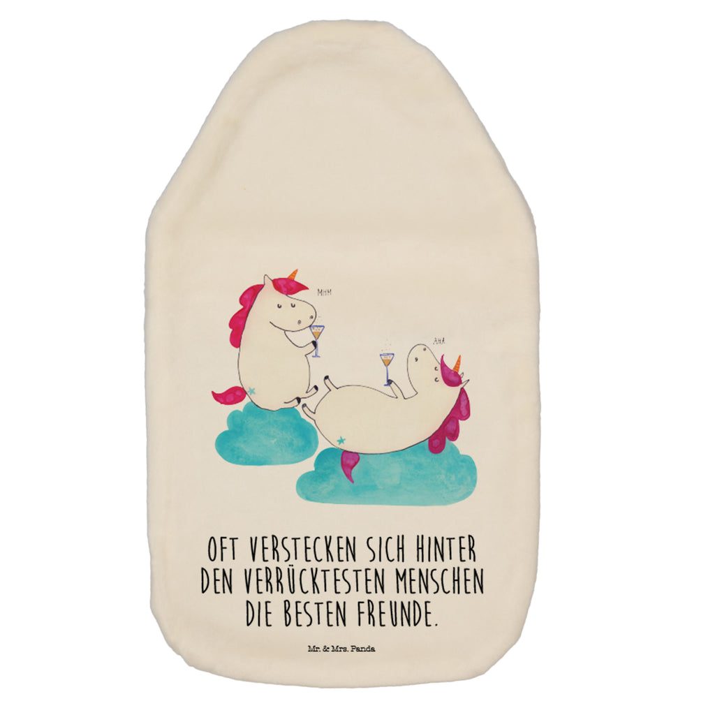 Wärmflasche Einhörner Sekt