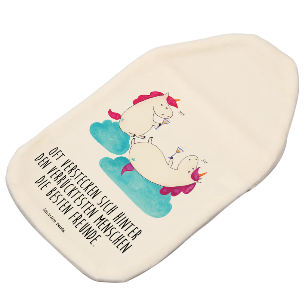 Wärmflasche Einhörner Sekt