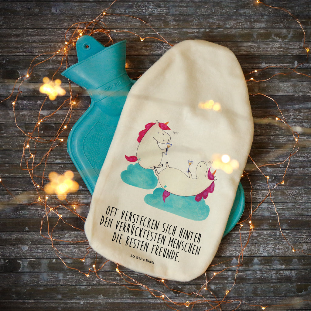 Wärmflasche Einhörner Sekt