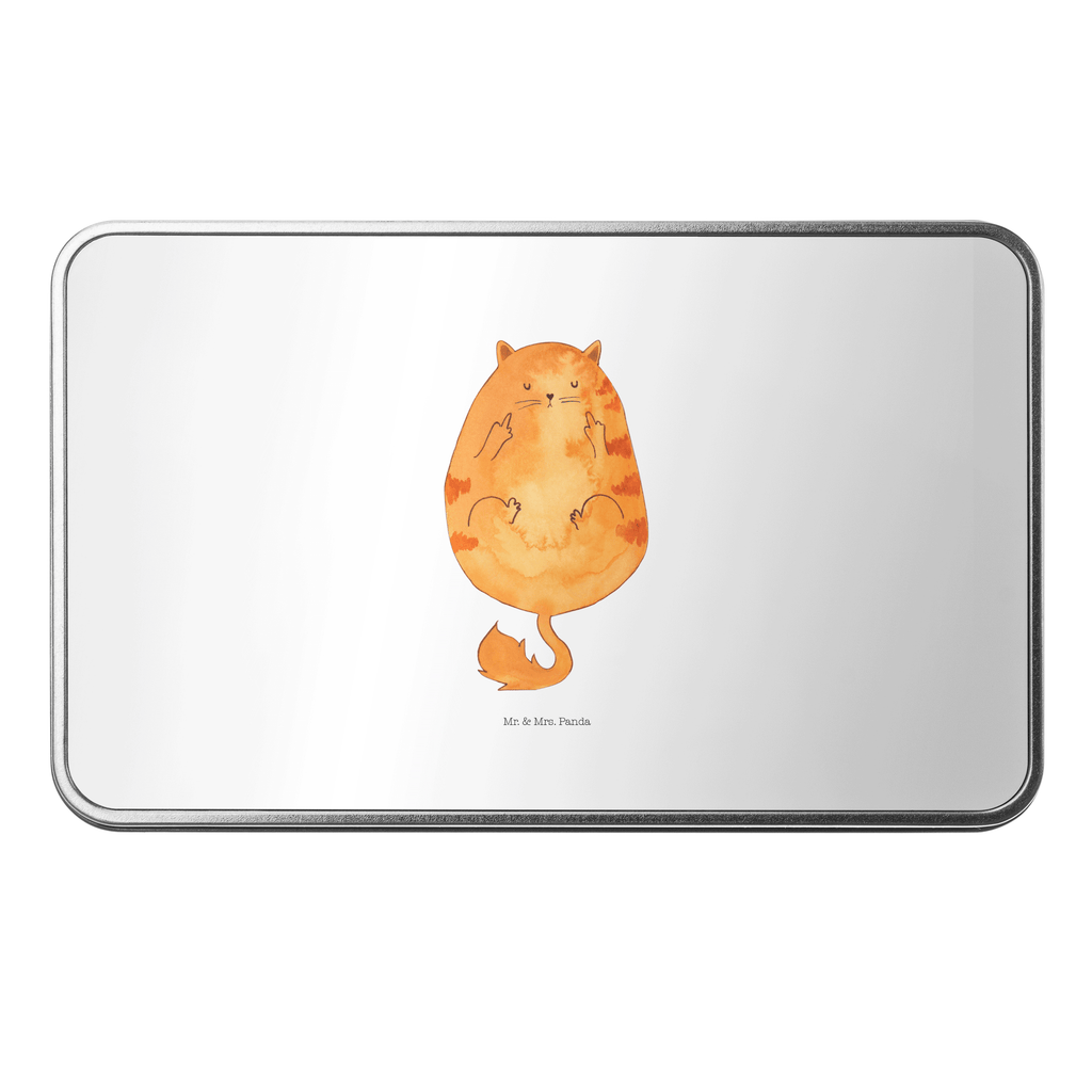 Metalldose rechteckig Katze Mittelfinger Katzen, Katze, Kater, Mietze, Cat, Cats, Mittelfinger, Stinkefinger, Fuck off	 Blechdose, Metalldose, Blechbox, Container, Keksdose, Vorratsdose, Vorratsbox, Döschen, Versperbox, Vesperdose, Aufbewahrungsdose, Aufbewahrungsbox, Aluminiumdose, Dose  Katze, Katzenmotiv, Katzenfan, Katzendeko, Katzenfreund, Katzenliebhaber, Katzenprodukte, Katzenartikel, Katzenaccessoires, Katzensouvenirs, Katzenliebhaberprodukte, Katzenmotive