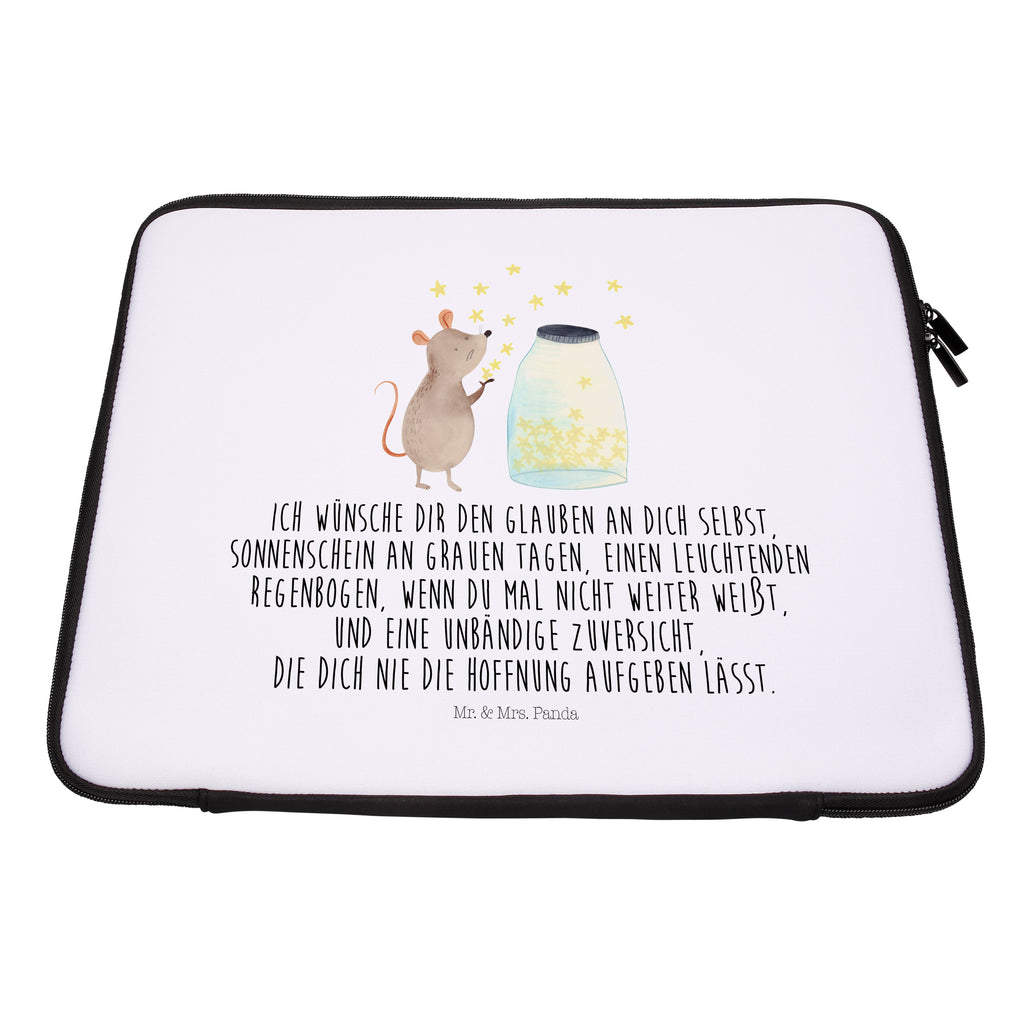 Notebook Tasche Maus Sterne Maus, Sterne, Wunsch,Kind, Taufe, Taufgeschenk, Geburt, Schwangerschaft, erstes Kind, Kindergeburtstag, Geburtstag, Hoffnung, Träume Notebook Tasche, Laptop, Computertasche, Tasche, Schutzhülle  süße Tiermotive, gute Laune, lustige Sprüche, Tiere