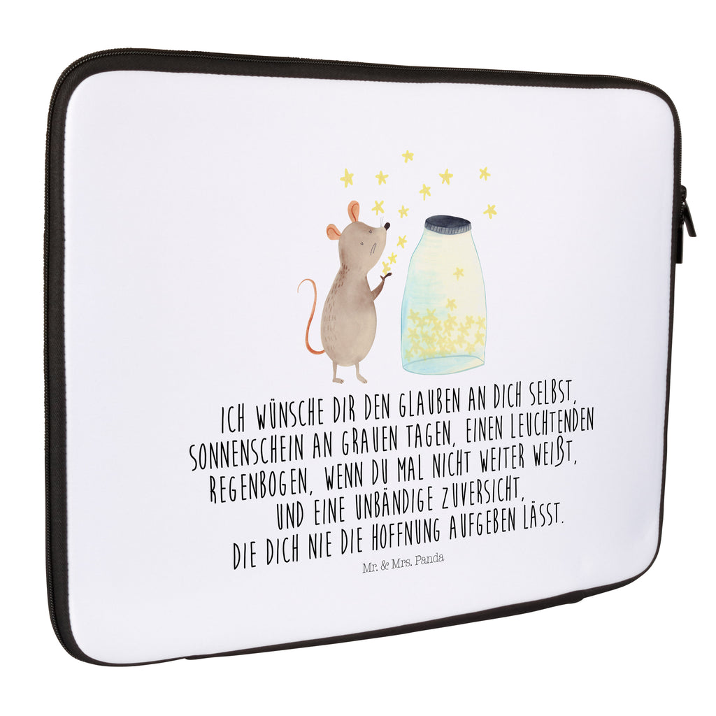 Notebook Tasche Maus Sterne Maus, Sterne, Wunsch,Kind, Taufe, Taufgeschenk, Geburt, Schwangerschaft, erstes Kind, Kindergeburtstag, Geburtstag, Hoffnung, Träume Notebook Tasche, Laptop, Computertasche, Tasche, Schutzhülle  süße Tiermotive, gute Laune, lustige Sprüche, Tiere