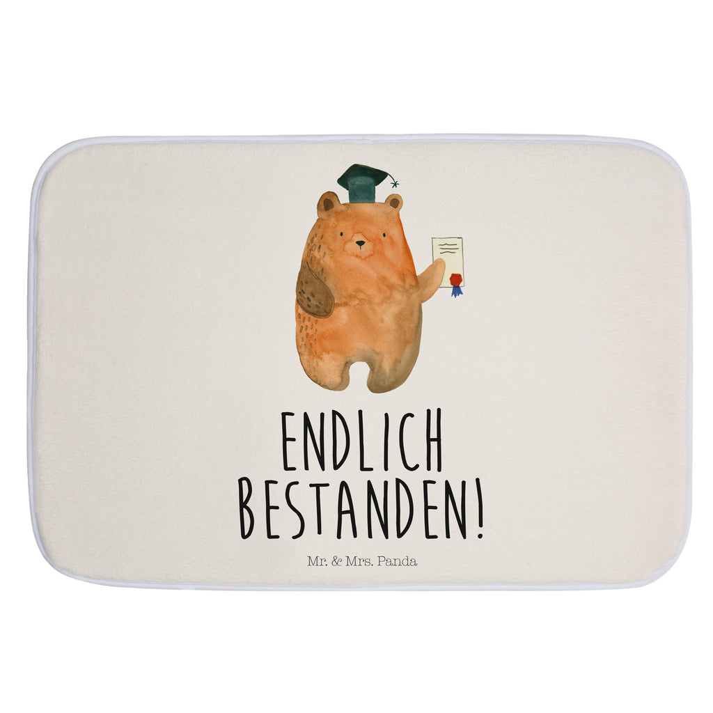 Badvorleger Prüfungsbär Badematte, Badteppich, Duschvorleger, Badezimmerteppich, Badezimmermatte, Badvorleger, Duschmatte, Duschteppich, Bär, Teddy, Teddybär, Abitur, Prüfungen, Prüfung bestanden, Abschluss, Zeugnis, Abschlusszeugnis