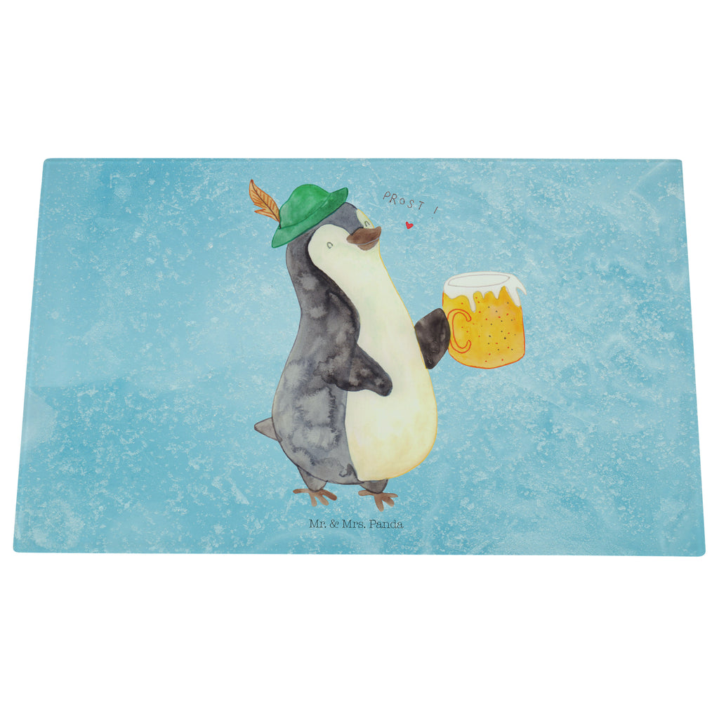 Glasschneidebrett Pinguin Bier
