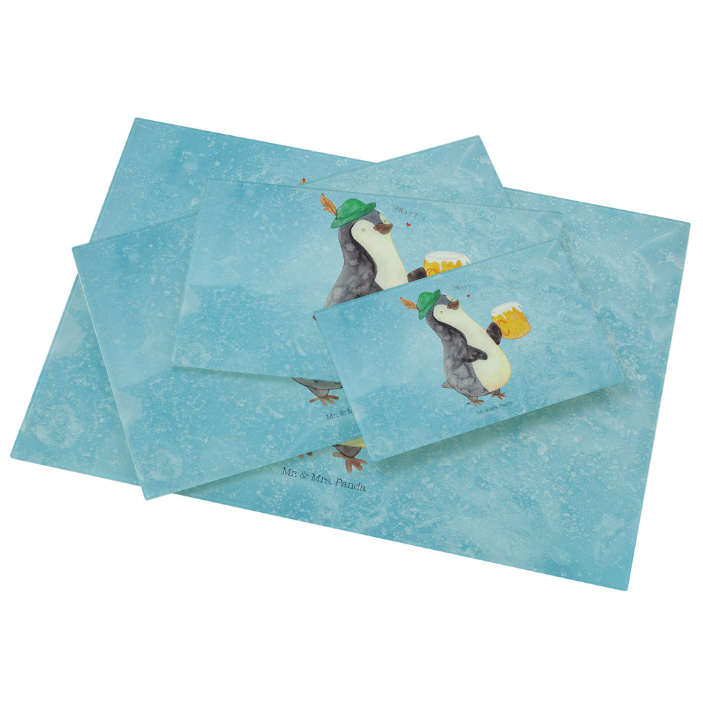 Glasschneidebrett Pinguin Bier